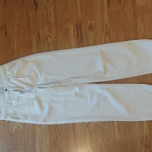 Abercrombie & Fitch High-Rise Straight Leg Jeans in Off-White